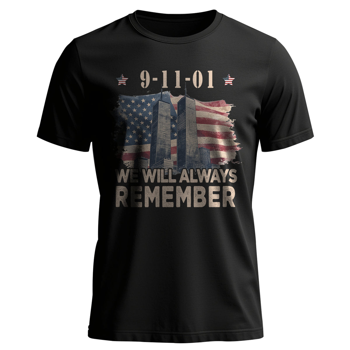 We Will Always Remember Proud US Military T-Shirt Main image