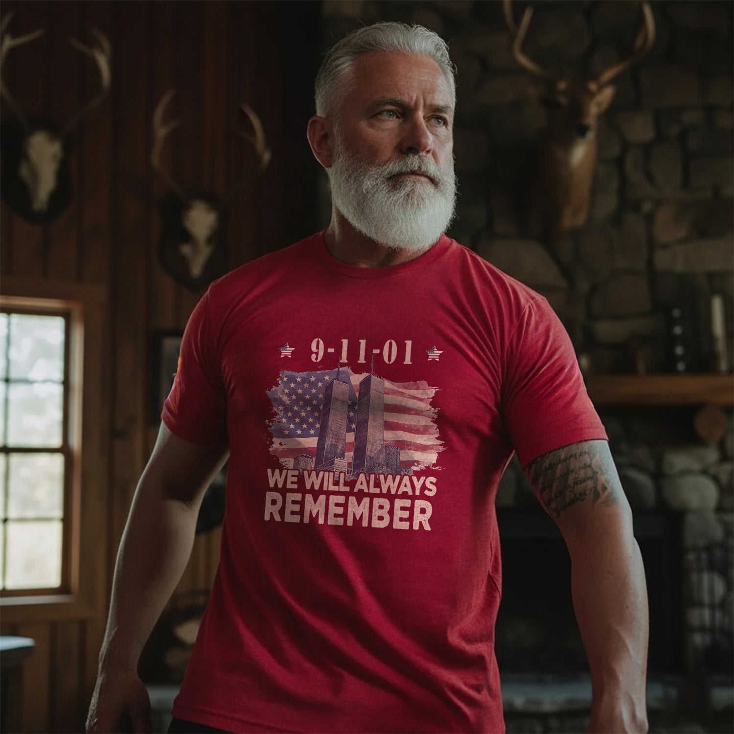 We Will Always Remember Proud US Military T-Shirt Secondary image