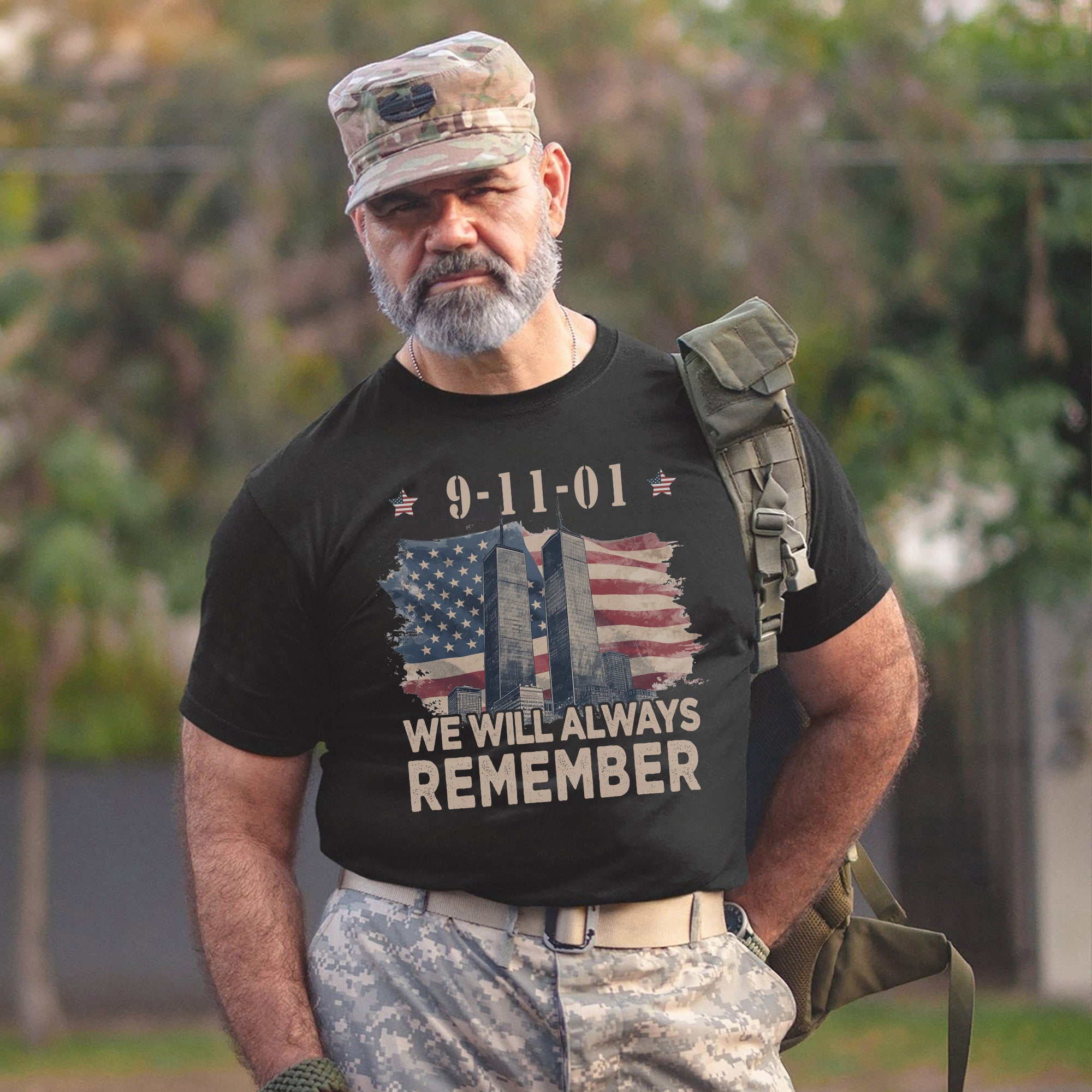 We Will Always Remember Proud US Military Veteran Patriotic Remembrance T-Shirt