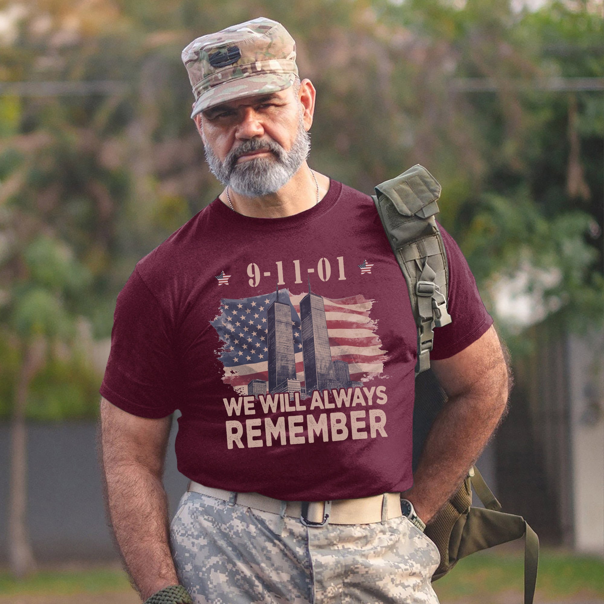 We Will Always Remember Proud US Military Veteran Patriotic Remembrance T-Shirt