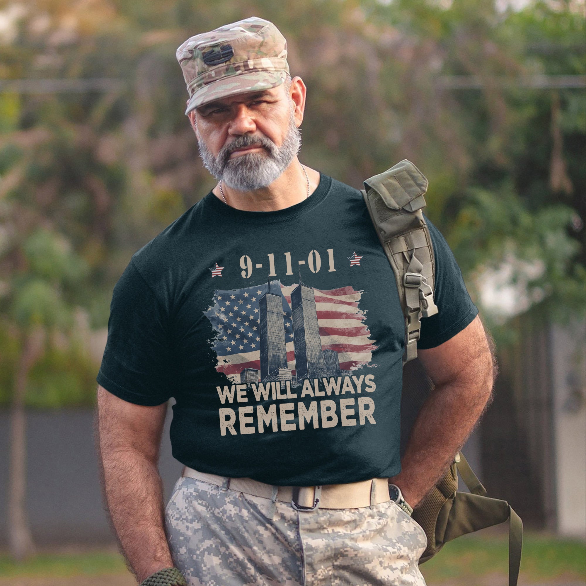 We Will Always Remember Proud US Military Veteran Patriotic Remembrance T-Shirt