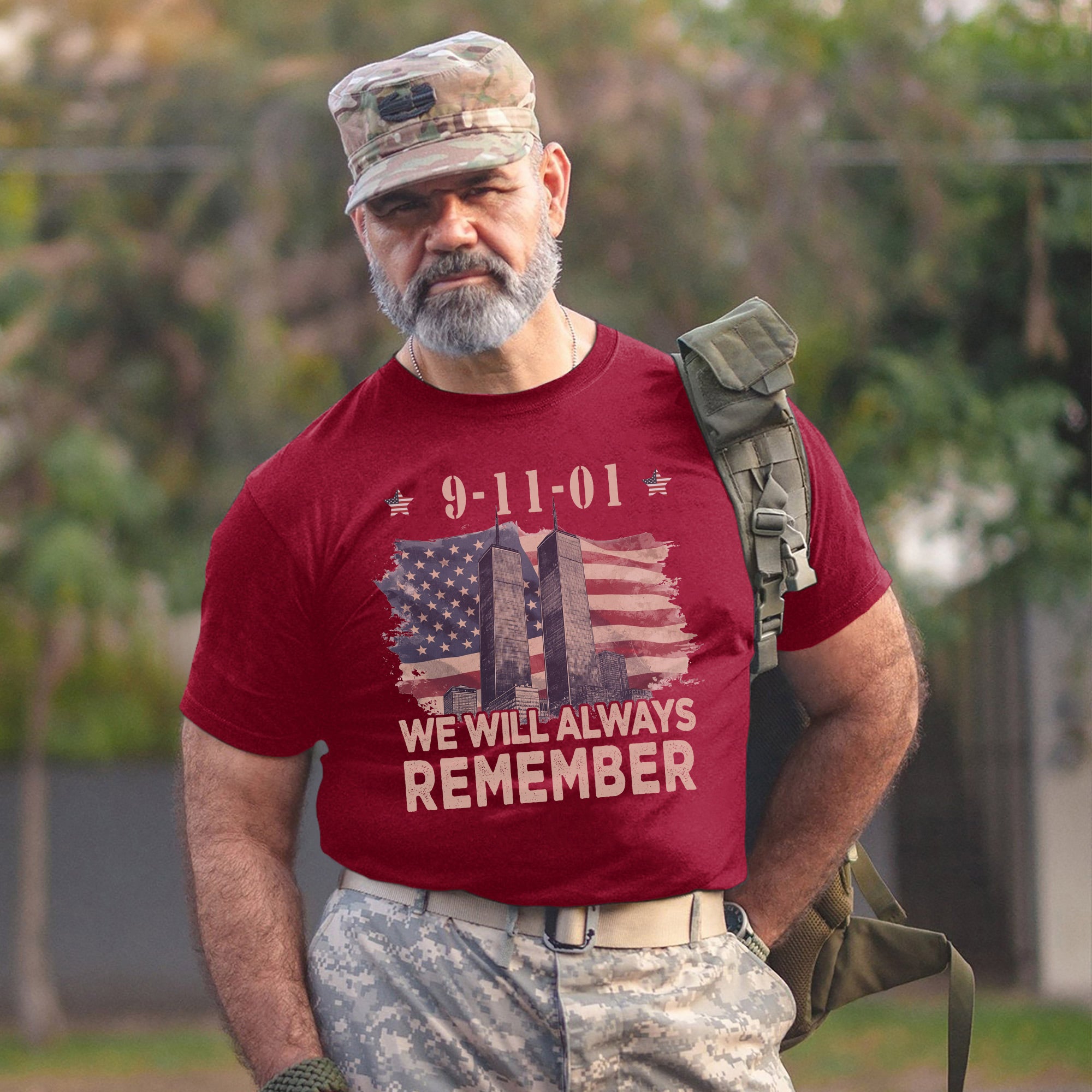 We Will Always Remember Proud US Military Veteran Patriotic Remembrance T-Shirt