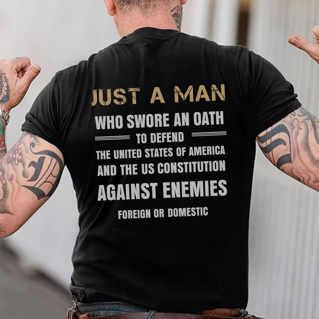 US Army Veteran Once a Soldier Always a Soldier A Man Who Swore to Defend America T-Shirt