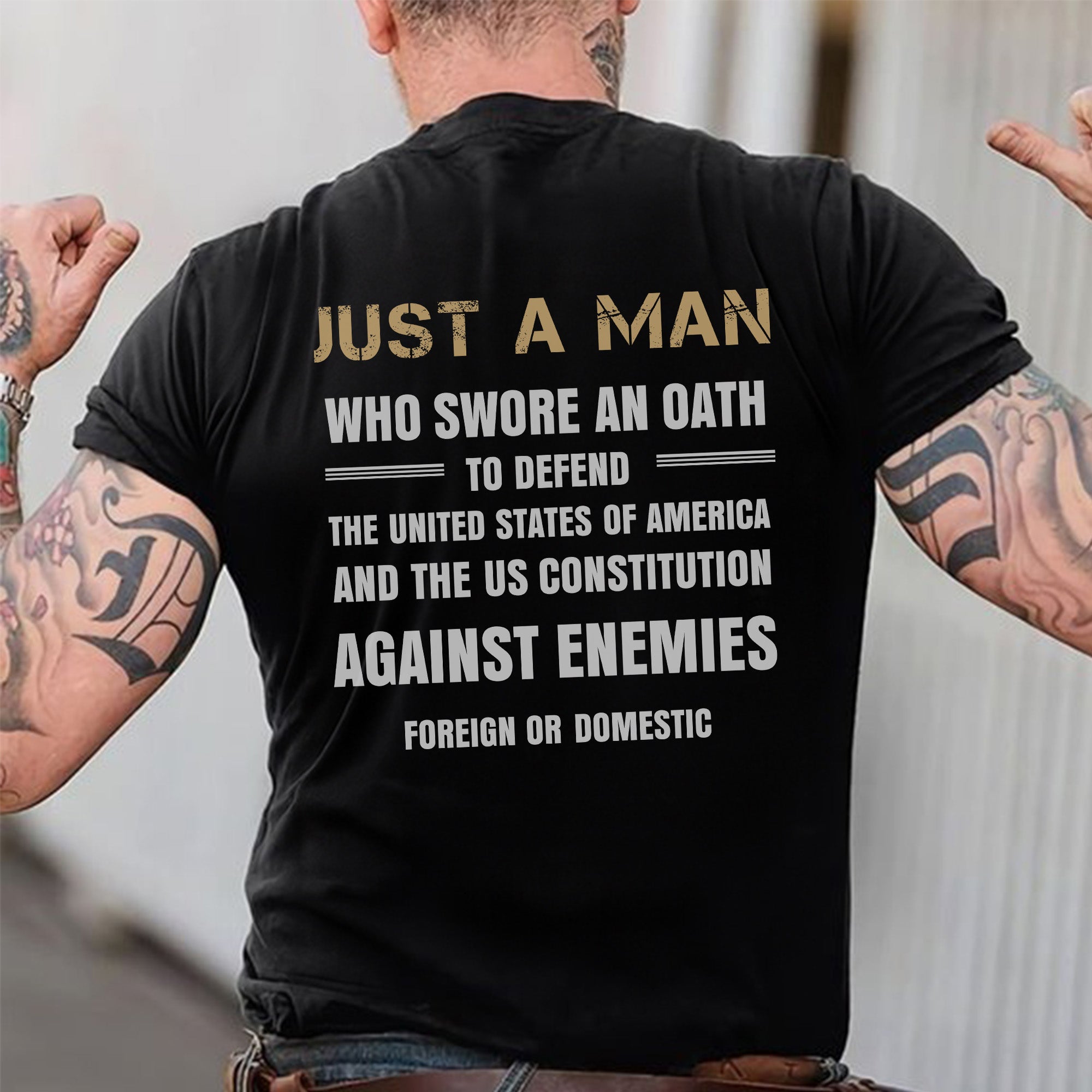 US Army Veteran Once a Soldier Always a Soldier A Man Who Swore to Defend America T-Shirt