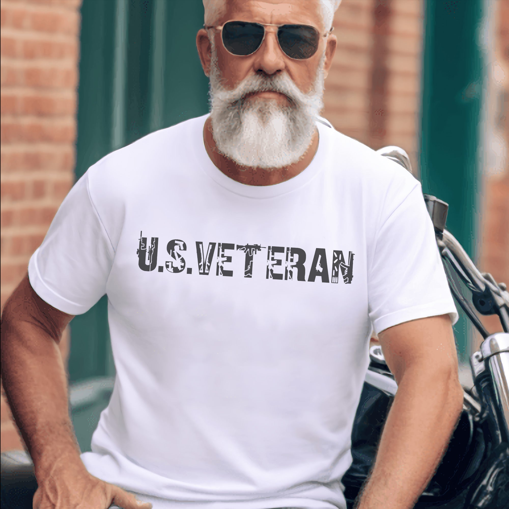 US Veteran Icon Military Graphic Patriotic Design Honoring Courage Pride and Service T-Shirt