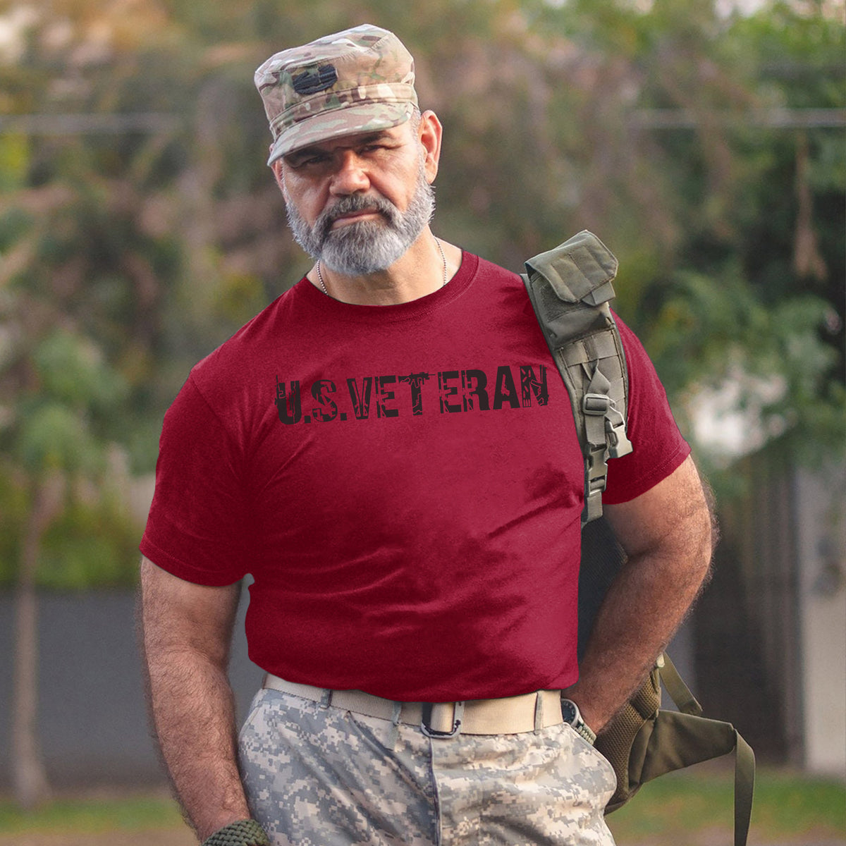 US Veteran Icon Military Graphic Patriotic T-Shirt