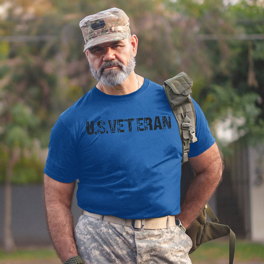 US Veteran Icon Military Graphic Patriotic T-Shirt