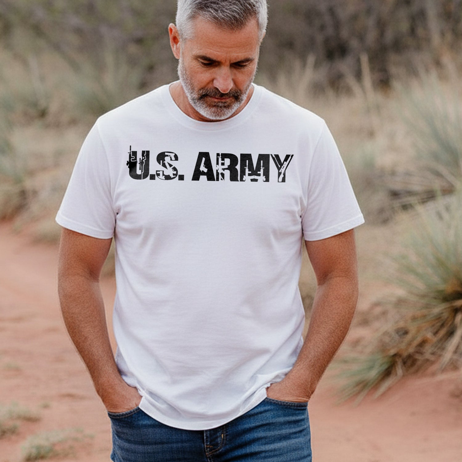 US Army Icon Military Graphic Patriotic T-Shirt
