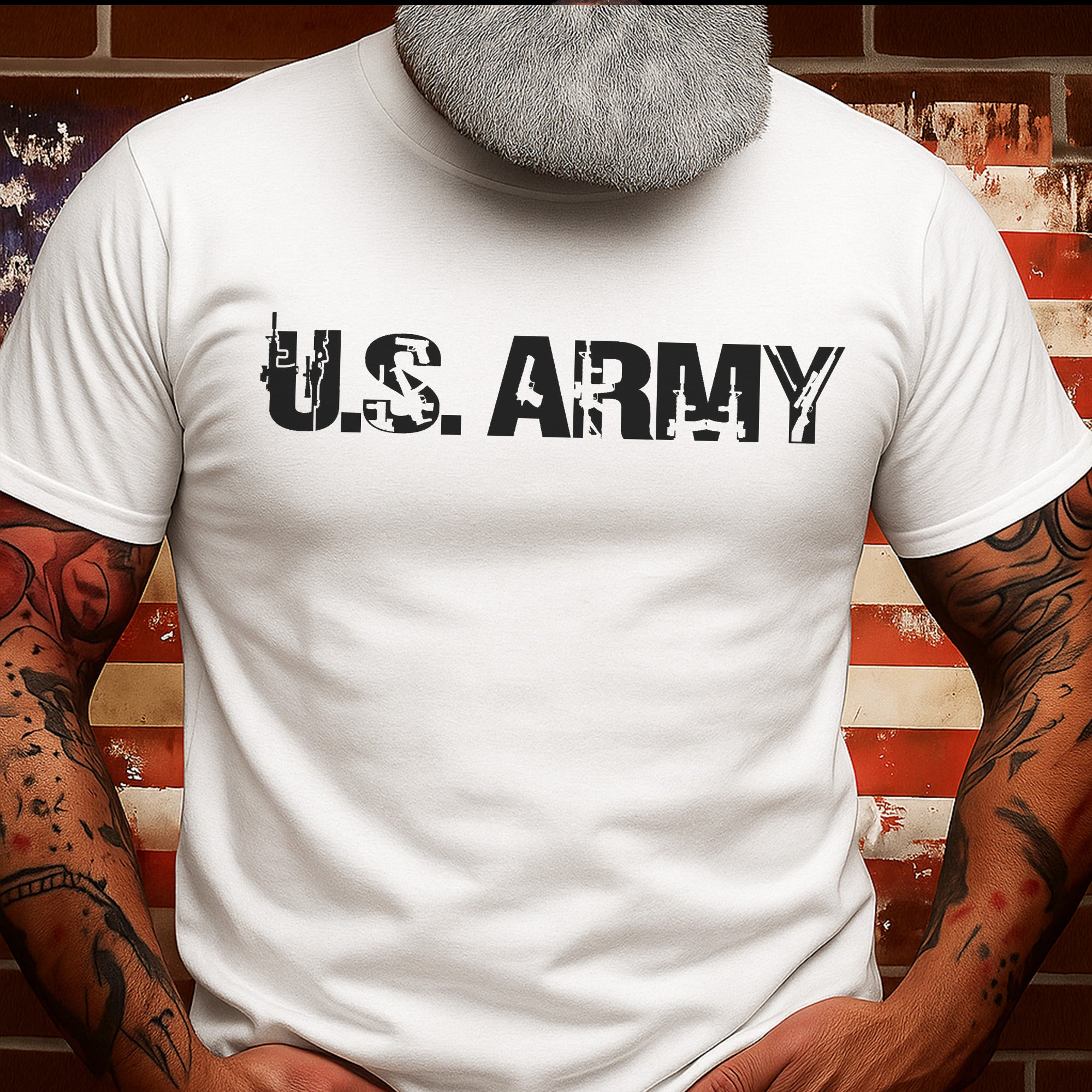US Army Icon Military Graphic Patriotic Design Honoring Courage Pride and Service T-Shirt
