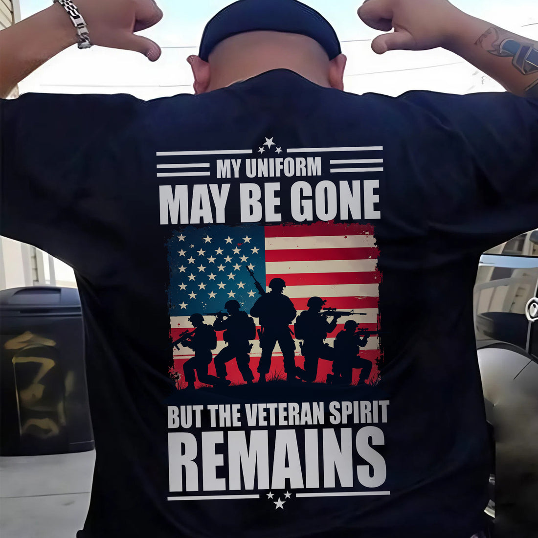 My Uniform May Be Gone But the Veteran Spirit Remains Strong Proud and Forever Unbroken T-Shirt