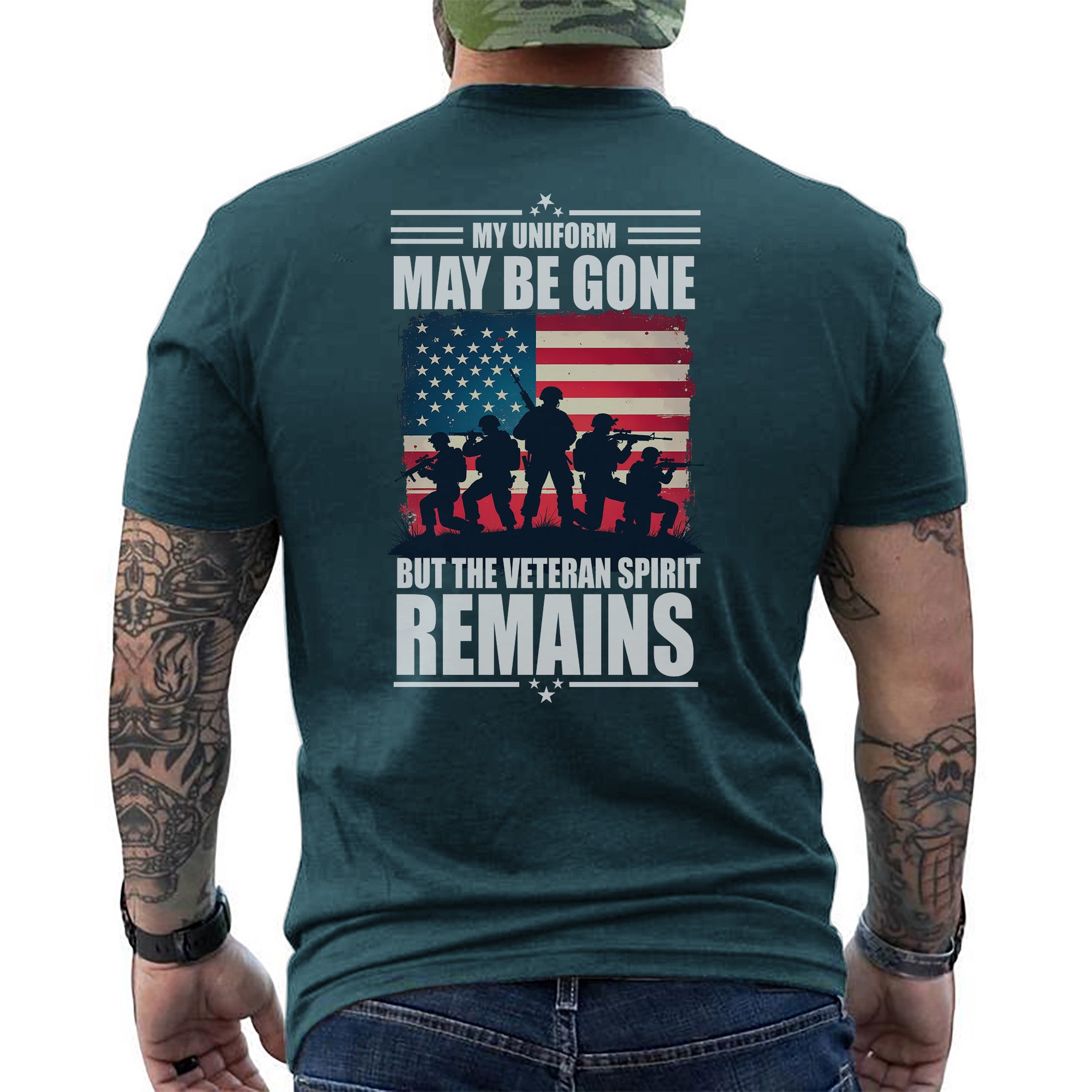 My Uniform May Be Gone But the Veteran Spirit Remains Strong Proud and Forever Unbroken T-Shirt