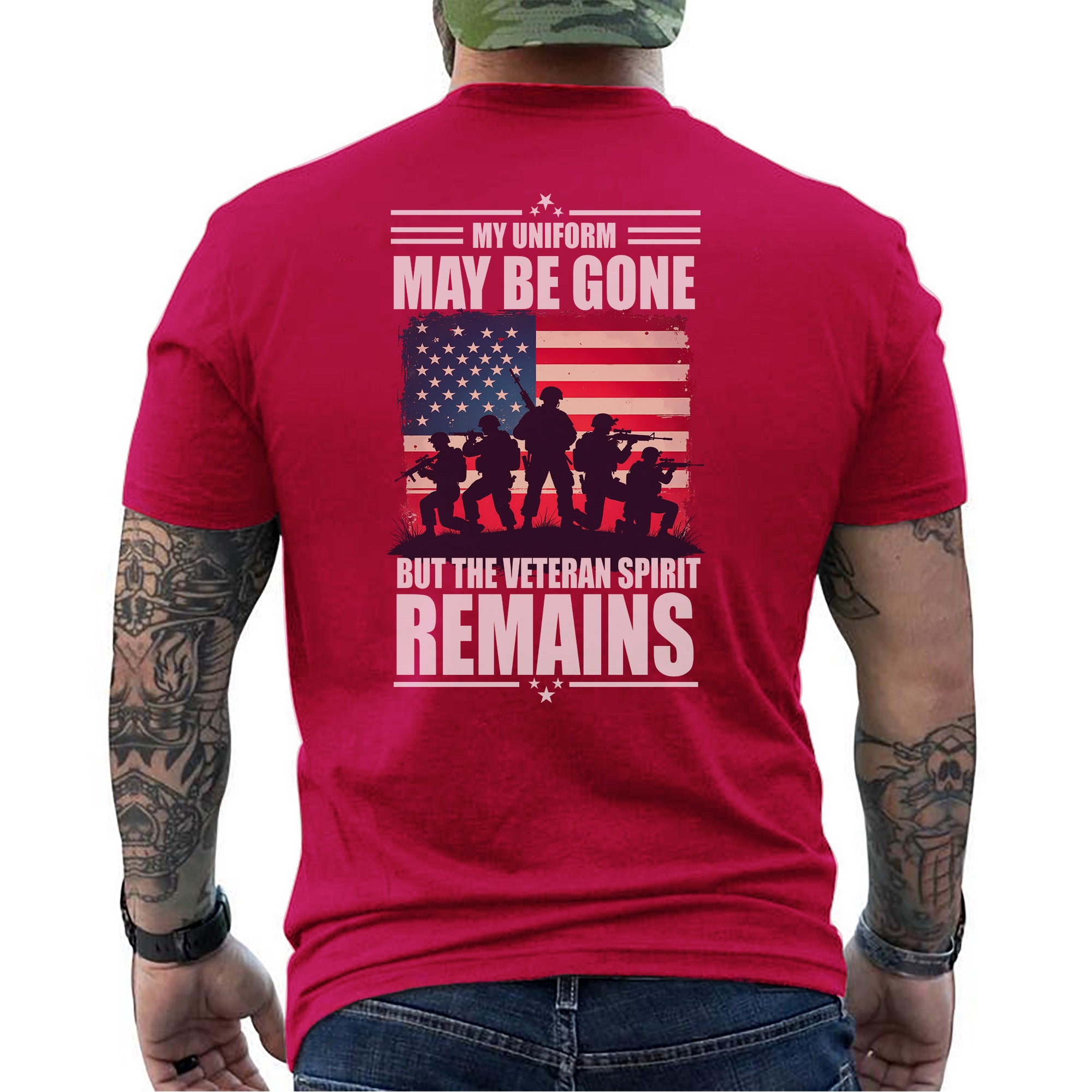 My Uniform May Be Gone But the Veteran Spirit Remains Strong Proud and Forever Unbroken T-Shirt