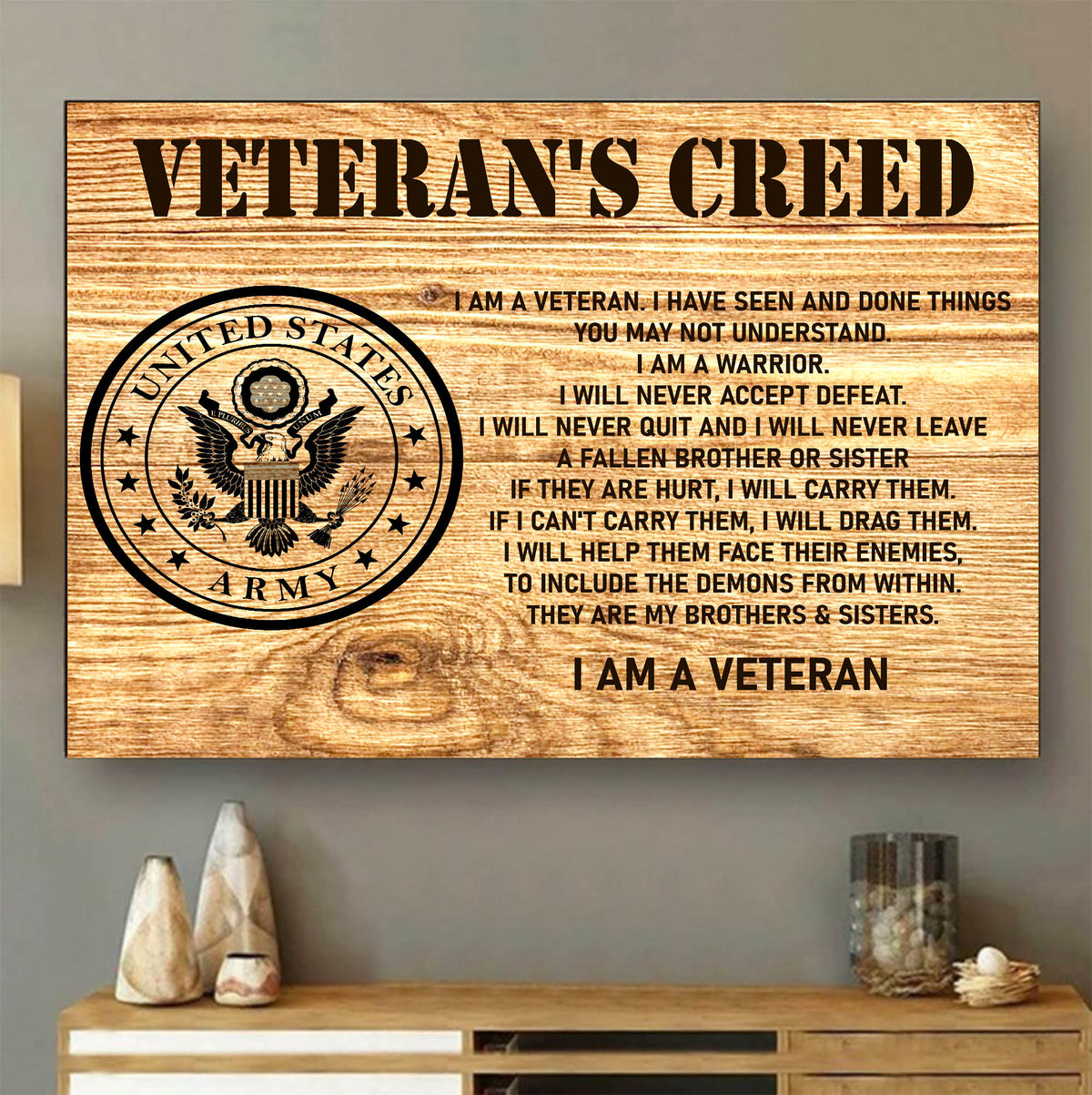 US Veteran Pride Statement Poster